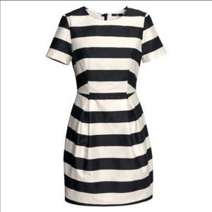 H&M black and white mini dress